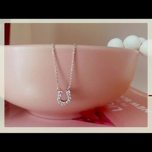 Roberto Coin Diamond & 18k White Gold Horseshoe Pendant Necklace